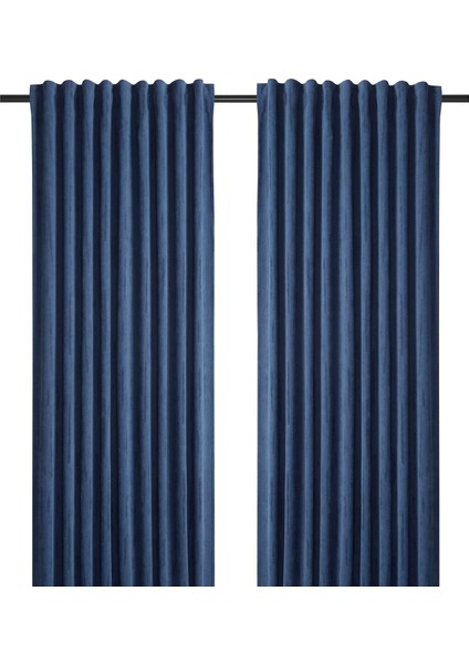 Karartma Perde/2 Kanat, Mavi, 145x300 cm, Loş Işık, Polyester