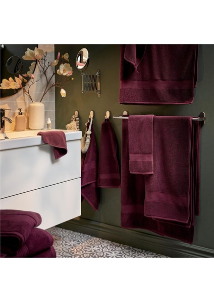 IKEA FREDRIKSJÖN El Havlusu, Koyu Kırmızı, 30x30 cm 2 ADET / Malzeme Pamuk indirimleri