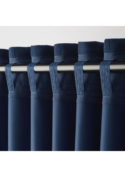 Karartma Perde/2 Kanat, Mavi, 145x300 cm, Loş Işık, Polyester modelleri