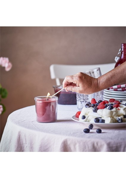 Bardakta Kokulu Mum, Kırmızı, 40 Saat, Yabani Meyveler modelleri