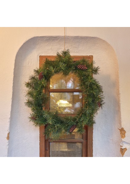 Yapay Çelenk, Yeşil, 60 cm modelleri