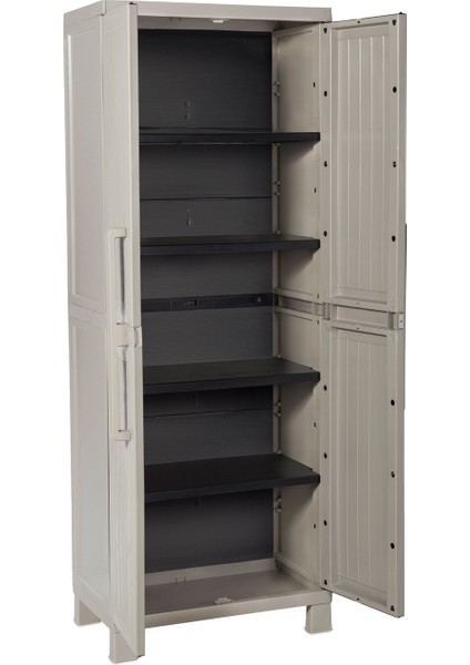 Toomax Wood Midi 4 Raflı Plastik Dolap Bej fiyatları