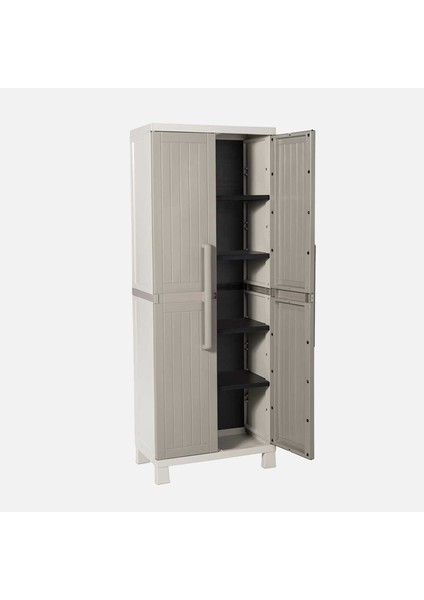 Toomax Wood Midi 4 Raflı Plastik Dolap Bej modelleri