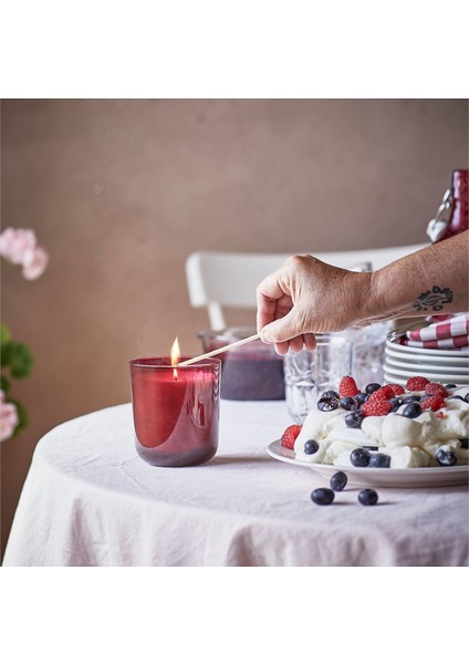 Bardakta Kokulu Mum, Kırmızı, 50 Saat, Yabani Meyveler fırsatları