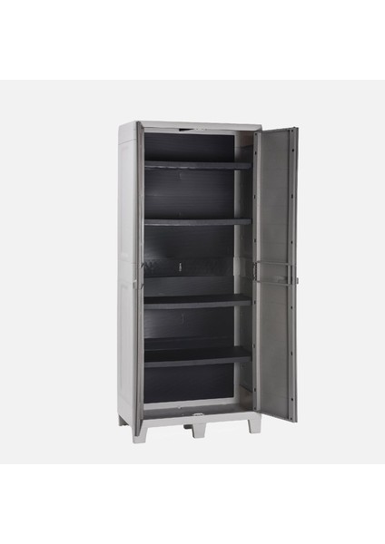 Toomax Woody's Xl 4 Raflı Plastik Dolap Antrasit fiyatları