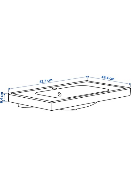 Sifonlu Lavabo, Beyaz, 82x49 cm modelleri