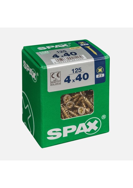 Spax Havşa Vida Sarı 4X40