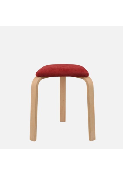 Mutlu Tabure Kırmızı Minderli