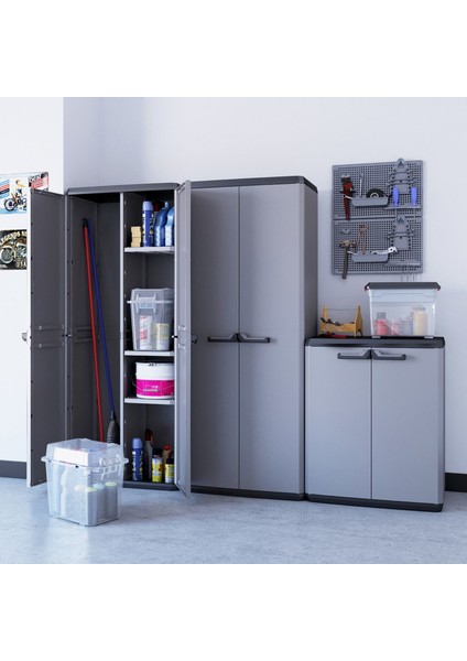 Keter Piu Kısa Tek Raflı Plastik Dolap 68X39X83 cm Antrasit fırsatları