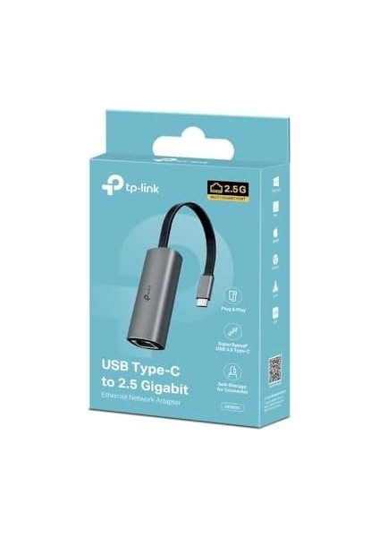 UE302C, USB Type-C Den 2.5 Gigabit Ethernet Adaptörü