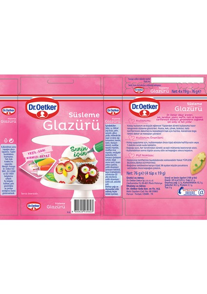 Şekerli Süsleme Glazürü 76 G