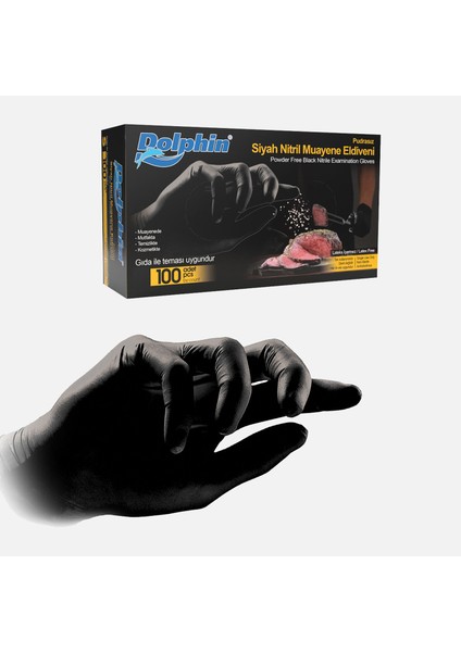 Dolphin Nitril Çok Amaçlı Eldiven Siyah S