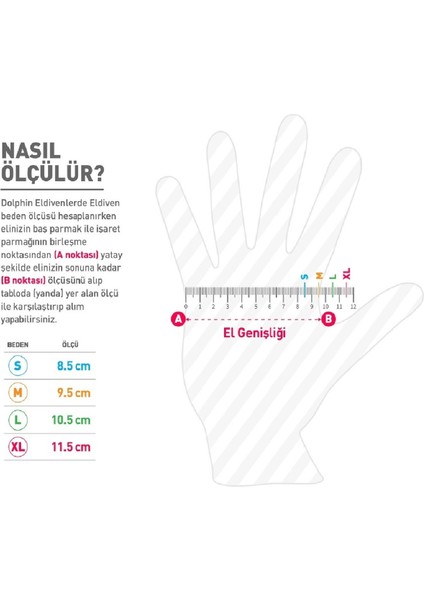 Dolphin Nitril Çok Amaçlı Eldiven Siyah S modelleri