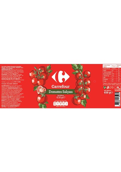 Domates Salçası Teneke 830 G