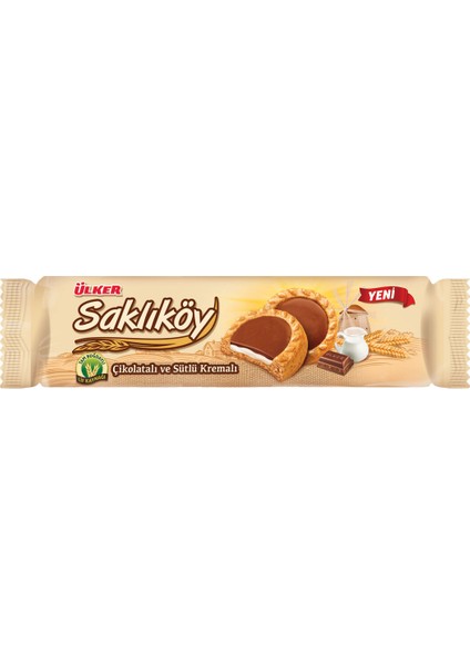 Ülker Saklıköy Çikolatalı ve Sütlü Kremalı Bisküvi 100 gr