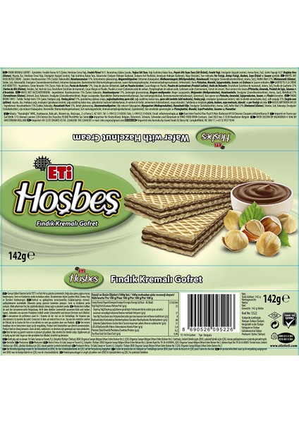 Hoşbeş Fındıklı Gofret 142 gr