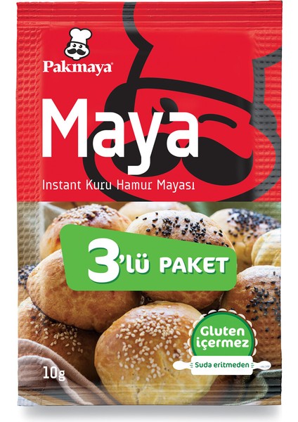 Instant Kuru Hamur Mayası 3X10 G