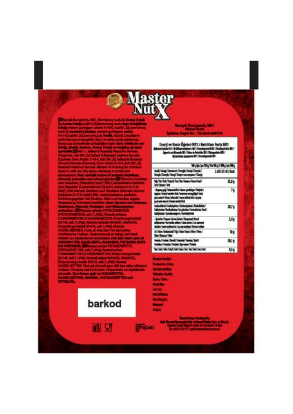 Master Nutx Nr1 Karışık Kuruyemiş 140 G