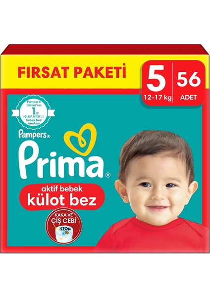 Külot Bebek Bezi 5 Numara 56'lı 12-17 kg Fırsat Paketi