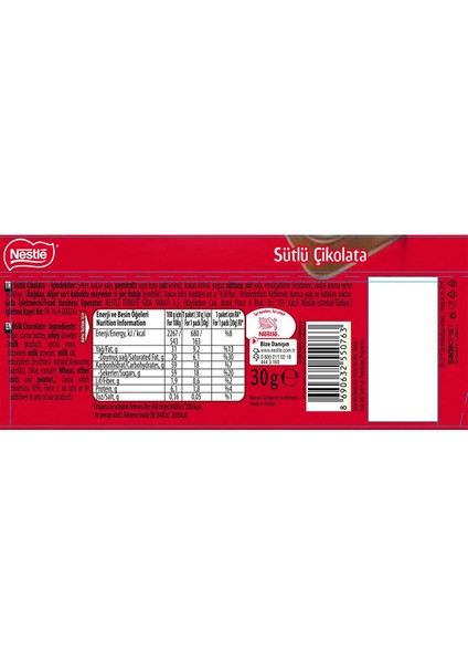 Nestlé Classic Sütlü Baton 30 G