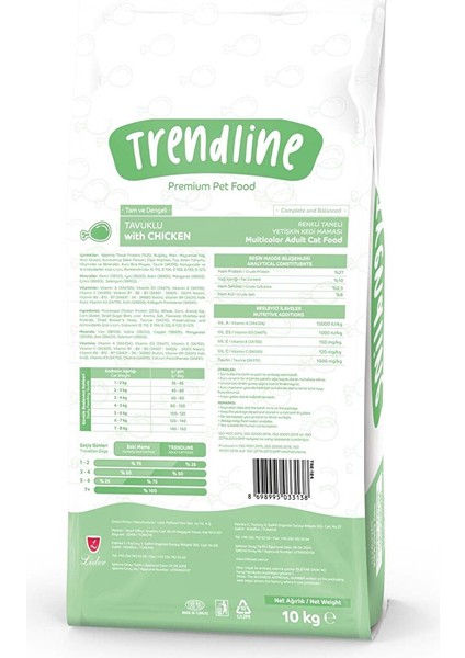 Renkli Taneli Yetişkin Kedi Maması 10 kg fiyatları