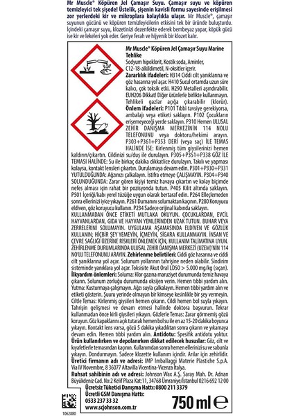 Köpüren Jel Çamaşır Suyu Marine 750 ml fiyatları