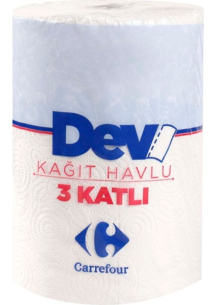 3 Kat 300 Yaprak Dev Havlu
