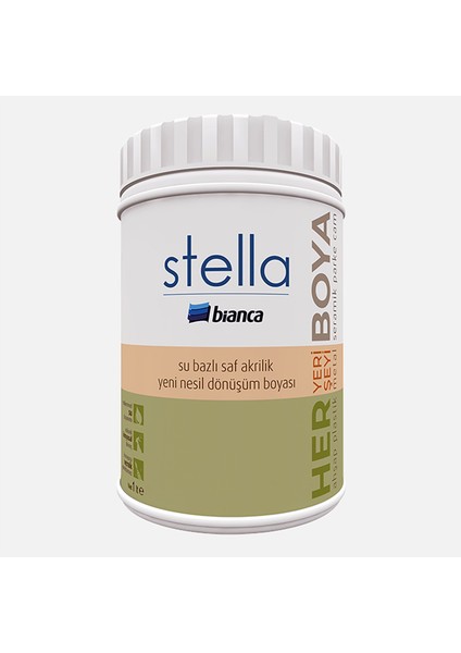 Bianca Stella Siyah Saf Akrilik Boya 1l