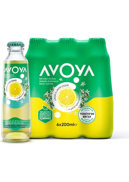 Meyveli Limon&limon Çiçeği Maden Suyu 6X200 ml