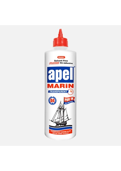 Apel 600 ml Marin Poliüretan Tutkalı Şeffaf Apel