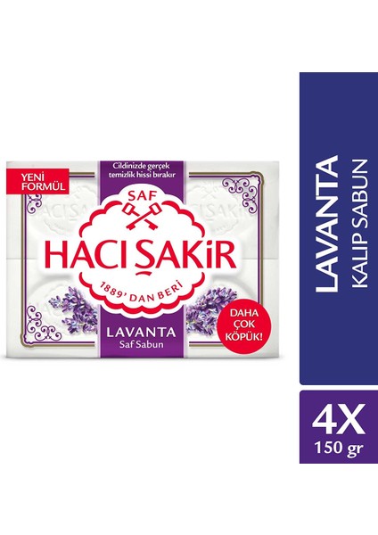 Lavanta Saf Kalıp Sabun 4X150 gr