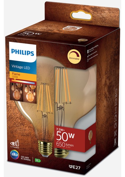 Philips G 120 50 W Sarı Klasik E27 Duy LED Ampul fiyatları