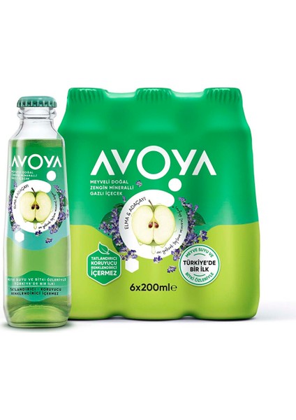 Meyveli Elma&adaçayı Maden Suyu 6X200 ml