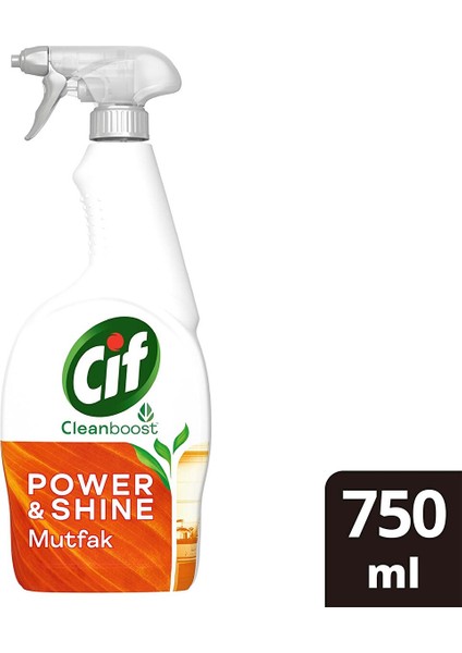 Power Shine Cleanboost Sprey Temizleyici Mutfak Için Temizleyici ve Yağ Çözücü 750 ml