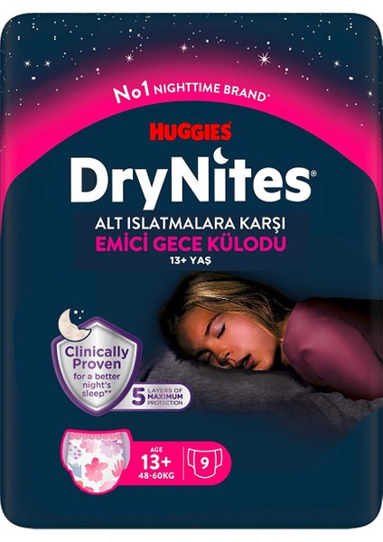 Drynites Gece Külodu Kız 13+ Yaş 9'lu