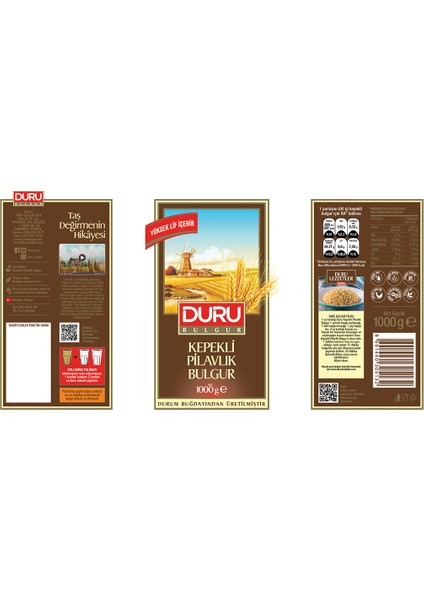 Kepekli Pilavlık Bulgur 1 kg