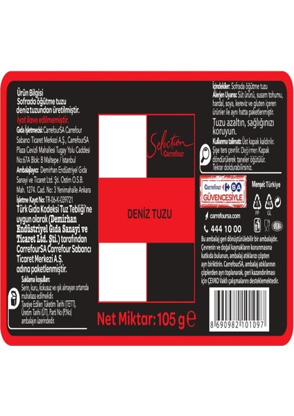 Carrefour Selection Deniz Tuzu 105 gr