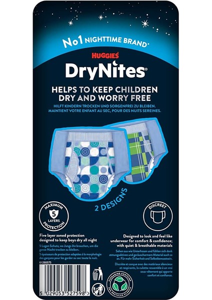 Drynites Gece Külodu Erkek 8-13 Yaş 9'lu fiyatları