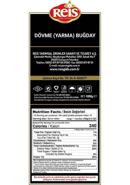 Dövme (Yarma) Buğday 1 kg