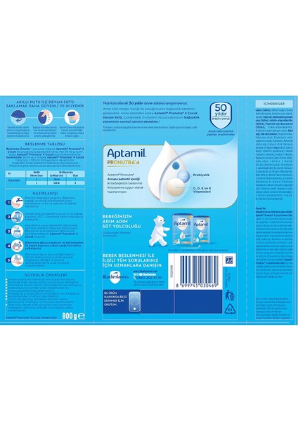 4 Çocuk Devam Sütü 800 gr 1 Yaş + Akıllı Kutu fiyatları