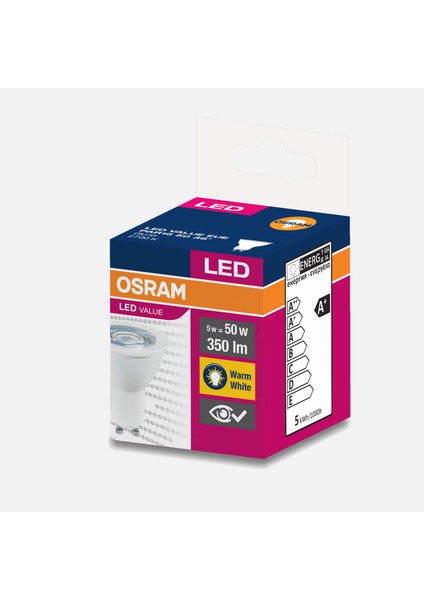 Osram Value Par 5 W Sarı Spot GU10 Duy LED Ampul