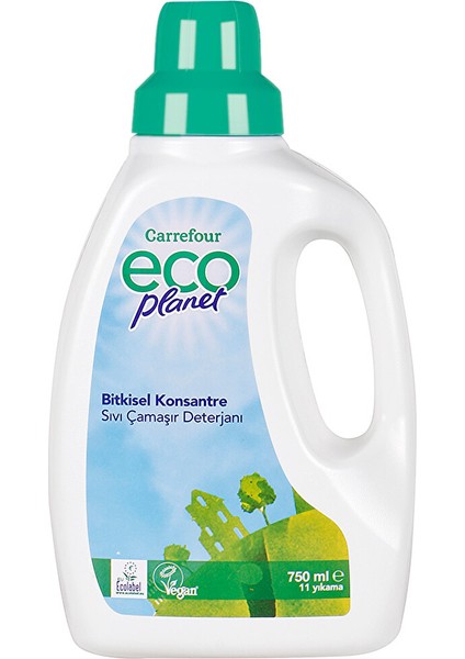 Carrefour Eco Planet Bitkisel Konsantre Sıvı Çamaşır Deterjanı 750 ml