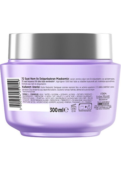 L'oréal Paris Elseve Hydra [hyaluronic] 72 Saat Nem ile Dolgunlaştıran Maske 300ML fiyatları