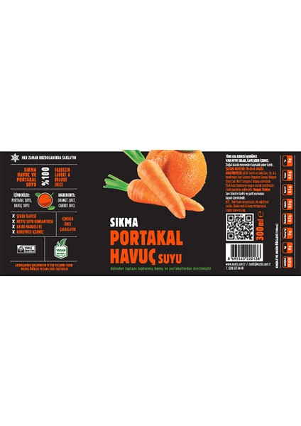 Havuç Portakal Suyu 300 cc