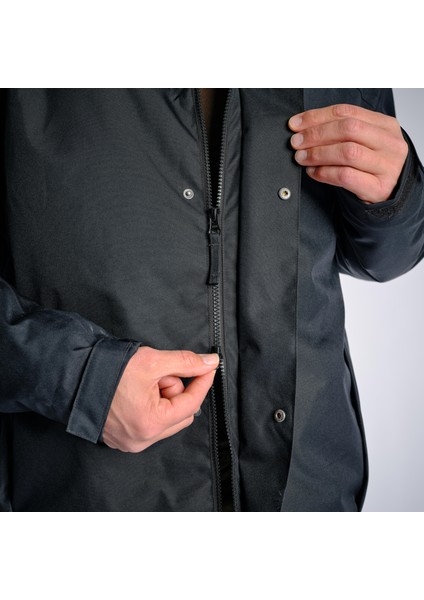 Erkek Su Geçirmez Kışlık Mont -10 °c - Siyah - Avcılık ve Doğa Gözlemi - 100