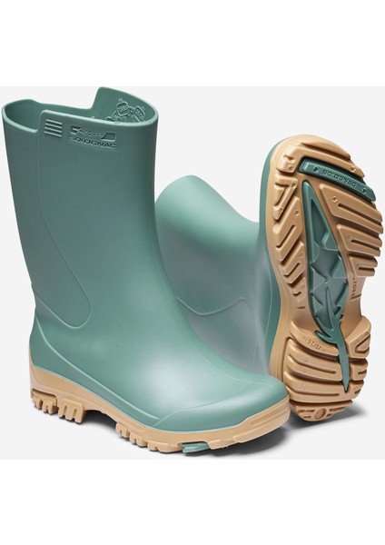 Çocuk Kısa Yağmur Çizmesi - Yeşil - Avcılık ve Doğa Gözlemi - 100