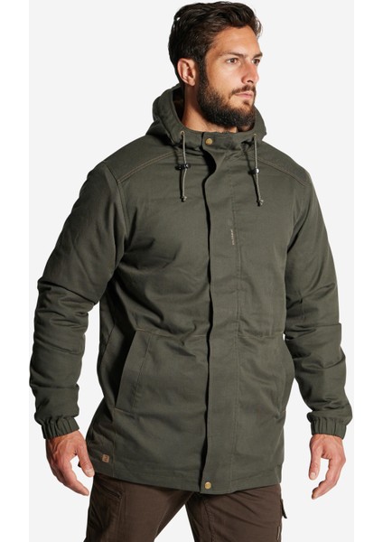 Erkek Su Tutmaz Kışlık Mont -10 °c - Yeşil - Avcılık ve Doğa Gözlemi - 100