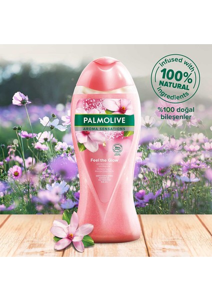Aroma Sensations Feel The Glow Ölü Deniz Tuzu ve Manolya Çiçeği Özü Ile Peeling Etkilli Banyo ve Duş Jeli 500 ml