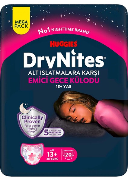 Drynites Gece Külodu Kız 13+ Yaş 20'li