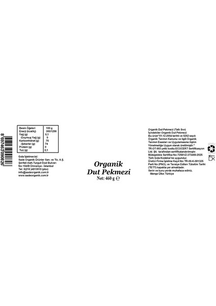 Dut Pekmezi 460 G fiyatları